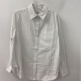 COS WOMEN'S BLOUSE/SHIRT white black pinstripe S/36