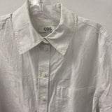 COS WOMEN'S BLOUSE/SHIRT white black pinstripe S/36