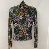 AFRM WOMEN'S TOP black multi colour floral M