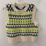 DKNY be delicious WOMEN'S SWEATER cream black citrus silver XL