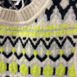 DKNY be delicious WOMEN'S SWEATER cream black citrus silver XL