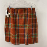 TALBOTS WOMEN'S SKIRT orange plaid 12