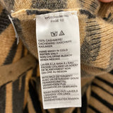 Lord & Taylor WOMEN'S CASHMERE black tan M