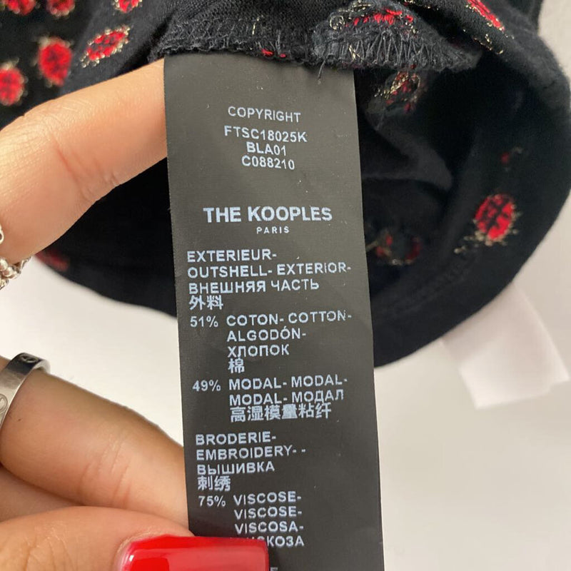 The Kooples WOMEN'S TOP BLACK RED S